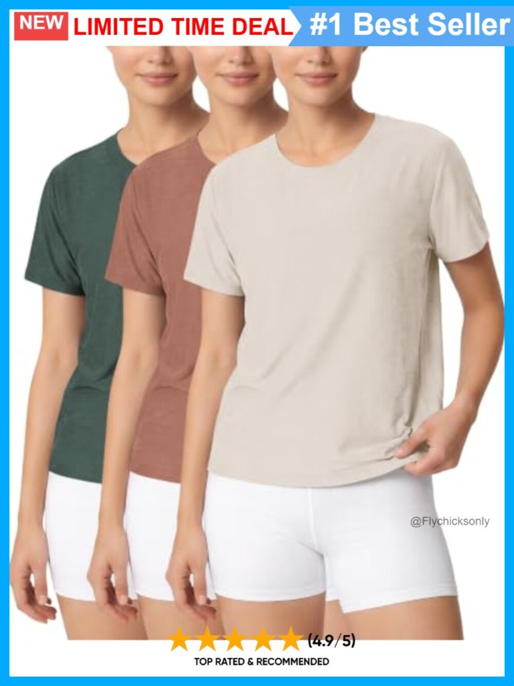 Women's Performance Tee Ultra Soft Relaxed Crew Neck Short Sleeve